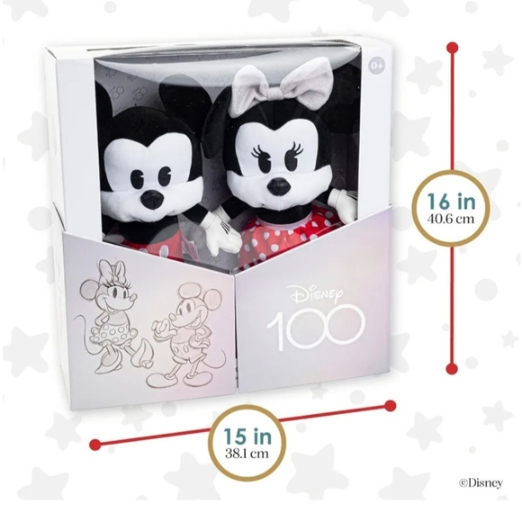 Disney Baby Mickey & Minnie Mouse 2 Piece Plush Character Gift Set. New in Box. - Picture 6 of 8